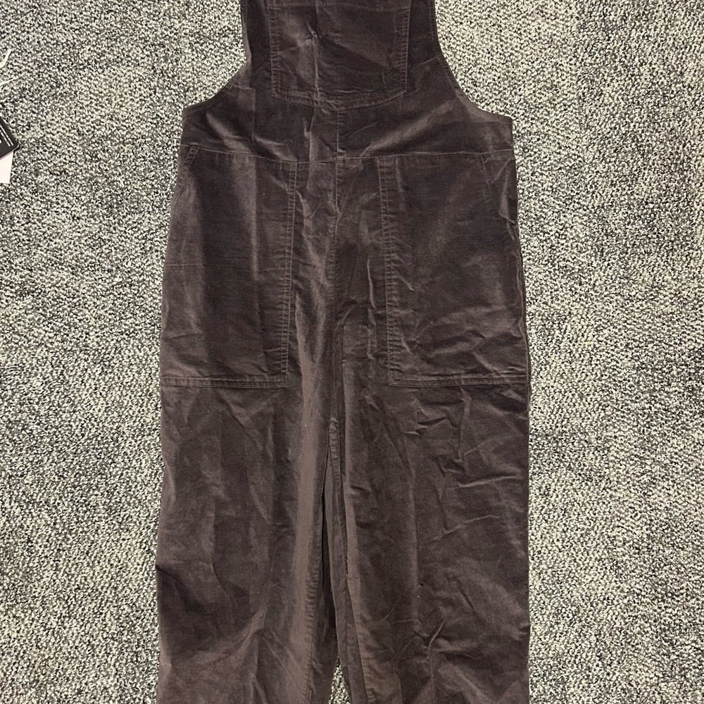 Aerie Corduroy Overalls - Dark Brown